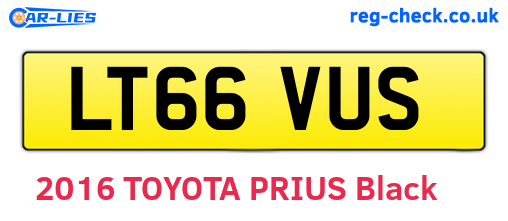 LT66VUS are the vehicle registration plates.