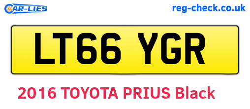 LT66YGR are the vehicle registration plates.