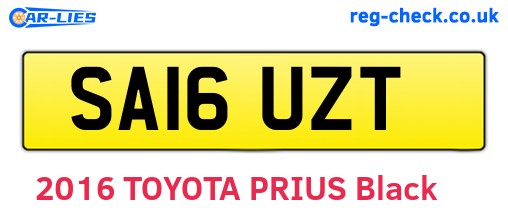 SA16UZT are the vehicle registration plates.