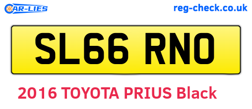 SL66RNO are the vehicle registration plates.