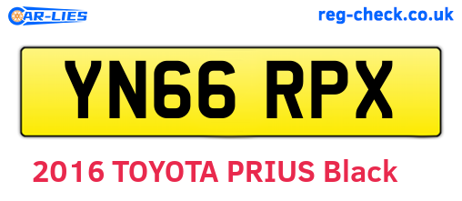 YN66RPX are the vehicle registration plates.