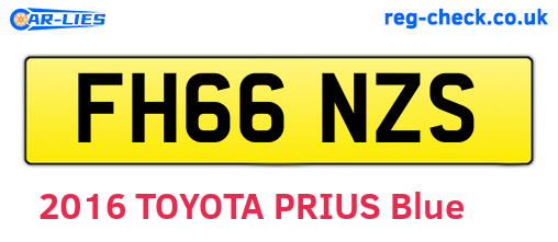 FH66NZS are the vehicle registration plates.