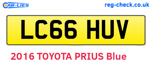 LC66HUV are the vehicle registration plates.