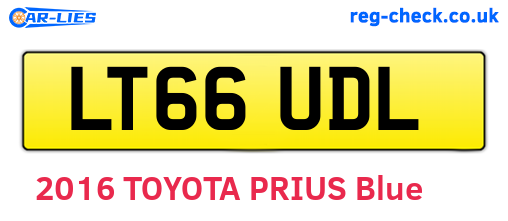 LT66UDL are the vehicle registration plates.