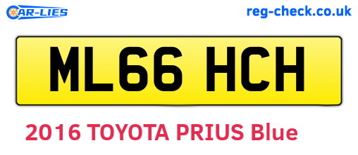 ML66HCH are the vehicle registration plates.