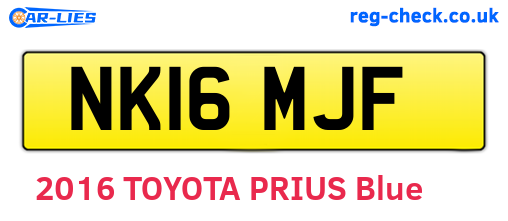 NK16MJF are the vehicle registration plates.