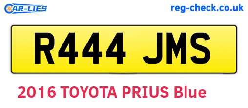 R444JMS are the vehicle registration plates.