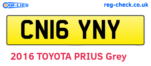 CN16YNY are the vehicle registration plates.