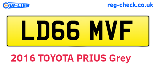 LD66MVF are the vehicle registration plates.