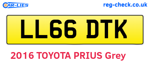 LL66DTK are the vehicle registration plates.