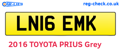 LN16EMK are the vehicle registration plates.