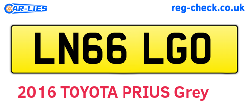 LN66LGO are the vehicle registration plates.