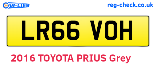 LR66VOH are the vehicle registration plates.