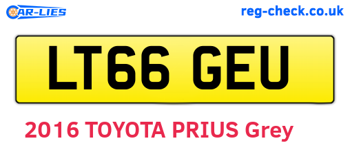 LT66GEU are the vehicle registration plates.