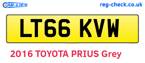 LT66KVW are the vehicle registration plates.