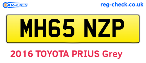 MH65NZP are the vehicle registration plates.
