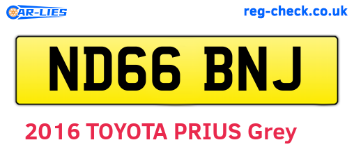 ND66BNJ are the vehicle registration plates.