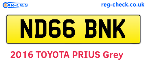 ND66BNK are the vehicle registration plates.