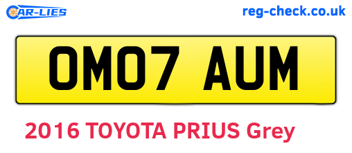 OM07AUM are the vehicle registration plates.