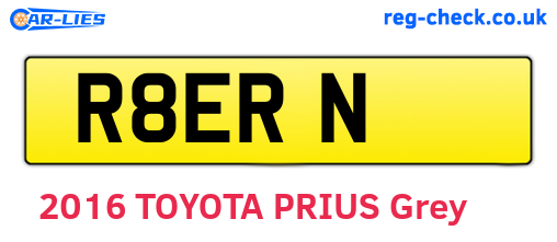 R8ERN are the vehicle registration plates.