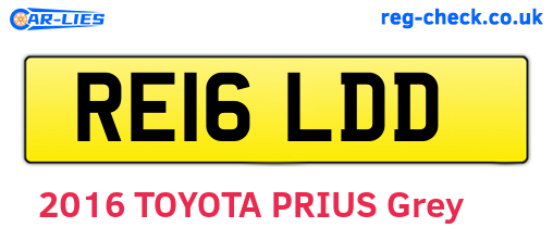 RE16LDD are the vehicle registration plates.