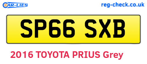 SP66SXB are the vehicle registration plates.