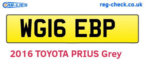 WG16EBP are the vehicle registration plates.