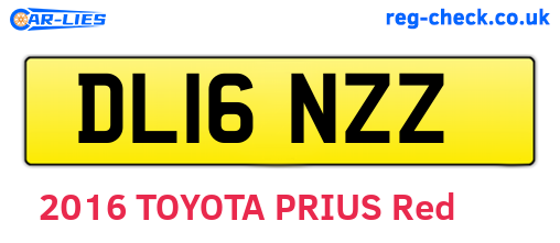 DL16NZZ are the vehicle registration plates.