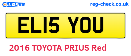 EL15YOU are the vehicle registration plates.