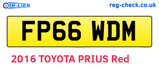 FP66WDM are the vehicle registration plates.