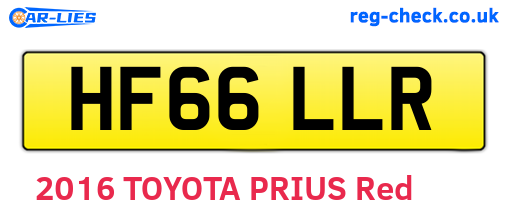 HF66LLR are the vehicle registration plates.