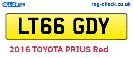 LT66GDY are the vehicle registration plates.