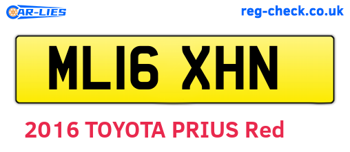 ML16XHN are the vehicle registration plates.