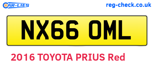 NX66OML are the vehicle registration plates.