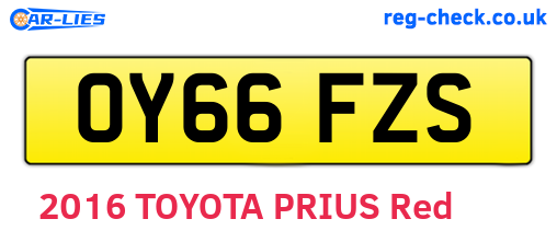 OY66FZS are the vehicle registration plates.
