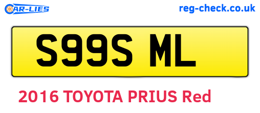 S99SML are the vehicle registration plates.