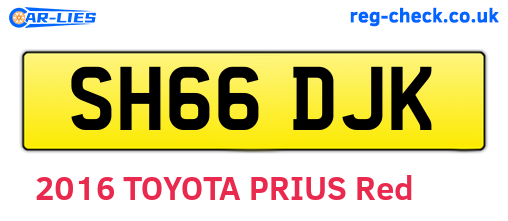 SH66DJK are the vehicle registration plates.