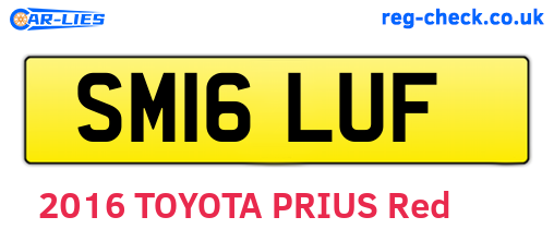 SM16LUF are the vehicle registration plates.
