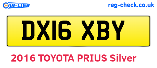 DX16XBY are the vehicle registration plates.