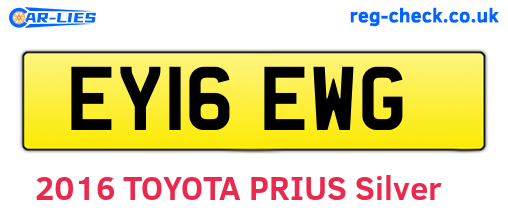 EY16EWG are the vehicle registration plates.