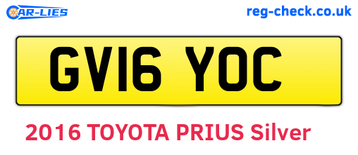 GV16YOC are the vehicle registration plates.
