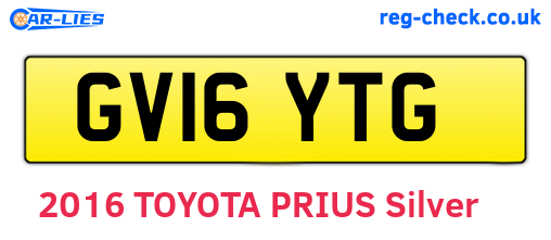 GV16YTG are the vehicle registration plates.