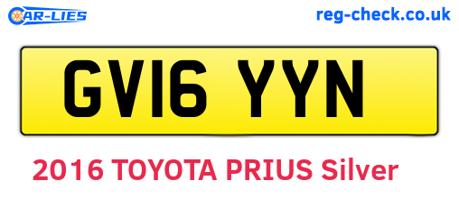 GV16YYN are the vehicle registration plates.