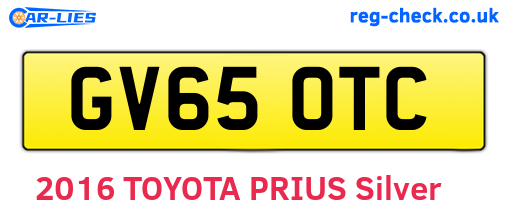GV65OTC are the vehicle registration plates.