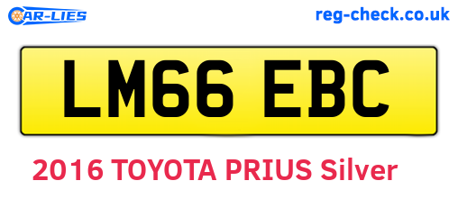 LM66EBC are the vehicle registration plates.