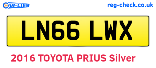 LN66LWX are the vehicle registration plates.