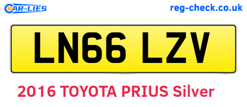 LN66LZV are the vehicle registration plates.