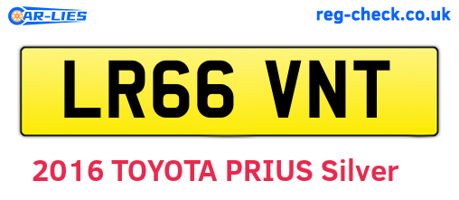 LR66VNT are the vehicle registration plates.