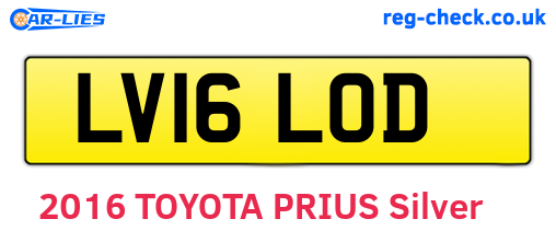 LV16LOD are the vehicle registration plates.