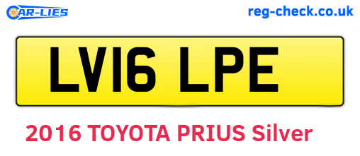 LV16LPE are the vehicle registration plates.